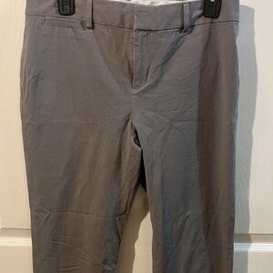 Crown & Ivy Women’s Pants Gray Cary Style Straight Ankle Stretch Size 8
